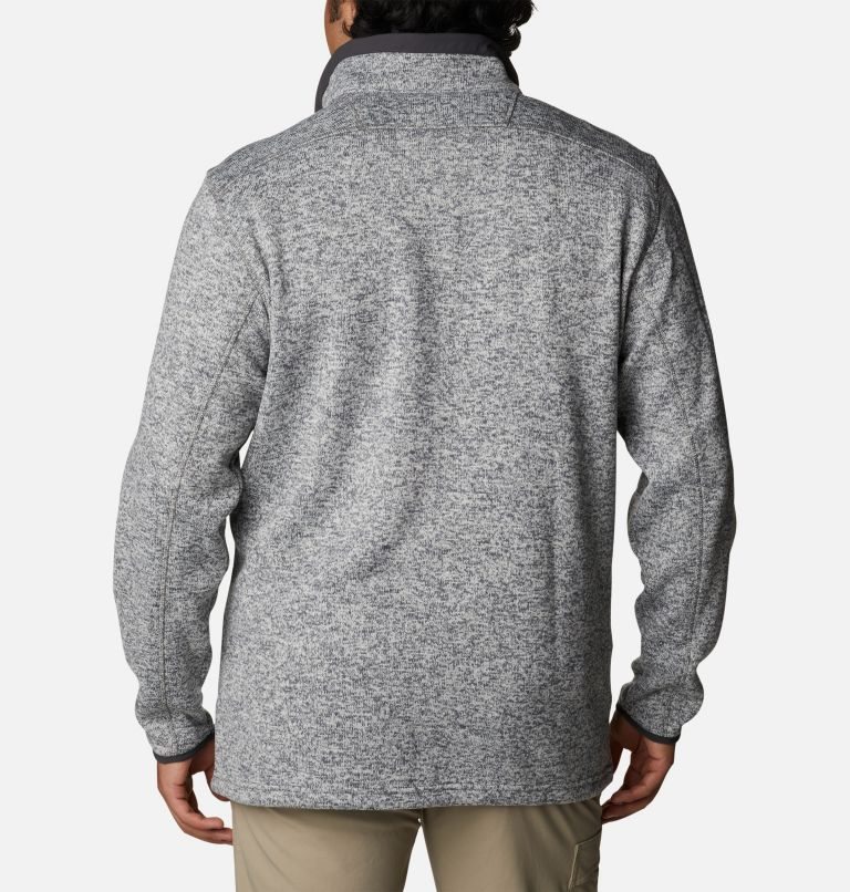 Men's Columbia Sweater Weather Full Zip Fleece Jackets Grey | Plus Size CA-N13C0